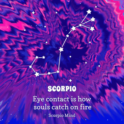 Astrology-Themed Instagram Post Creator with a Tie-Dye Colored Background 2765b
