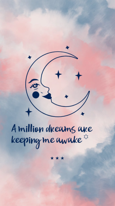 Instagram Story Creator Featuring a Tie Dye Background with a Quote 2766c