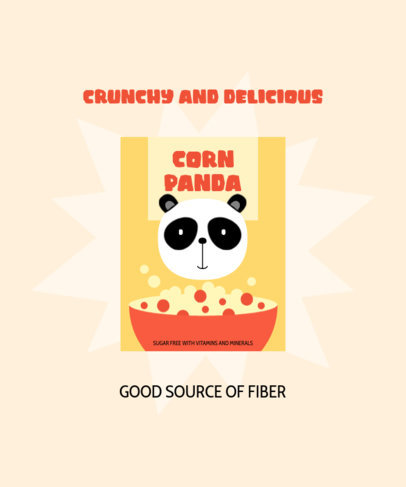 Kids T-Shirt Design Creator Featuring a Cereal Box with a Panda