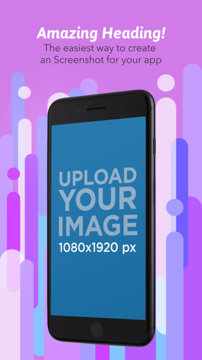 Black Angled iPhone In Portrait Position Appstore Screenshot Generator 1315