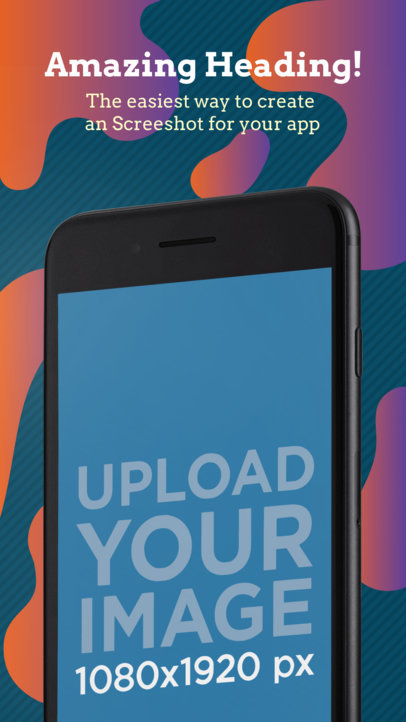 Black iPhone 7 iOS Screenshot Maker Angled