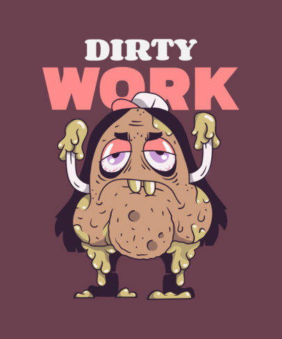 T-Shirt Design Maker with a Grotesque Cartoon Character
