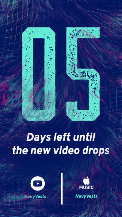 Music-Themed Instagram Story Creator for a New Video Drop Countdown 2758h