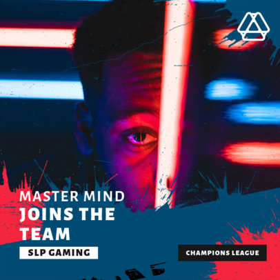 eSports Instagram Post Creator to Announce a New Team Member