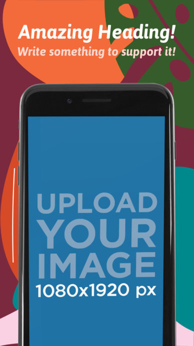 Mockup of an iPhone Showing an iOS App Screenshot in Portrait Position