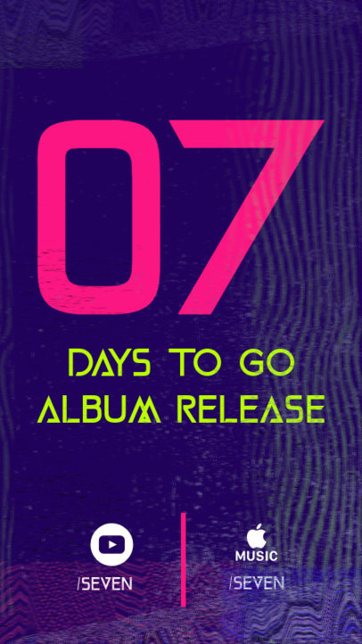 Instagram Story Generator with a Countdown for an Album Release 2758c