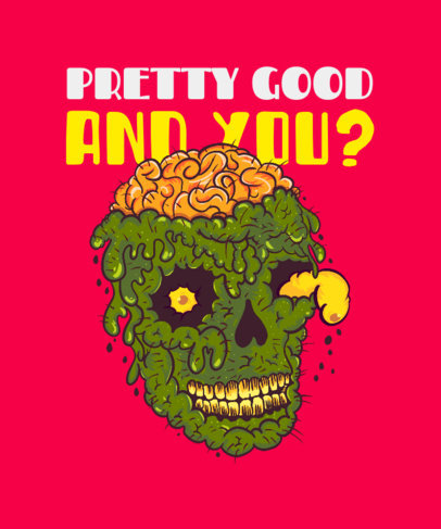 90s-Style T-Shirt Design Creator with a Disgusting Skull Graphic