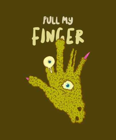 T-Shirt Design Generator Featuring a Deformed Hand