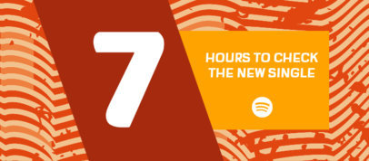 Facebook Cover Template Featuring an Hour Countdown for a New Single Release