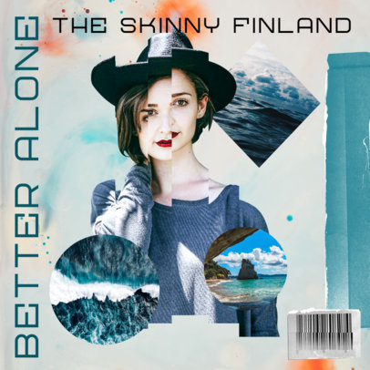 Cover Maker for for an Indie Folk Music Album Featuring a Woman's Picture 