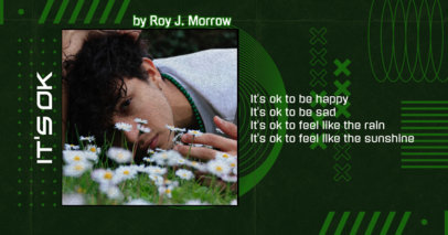 Music-Themed Facebook Post Template with a Song Verse