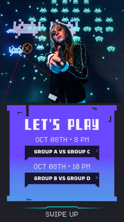 Gaming Instagram Story Maker Featuring Livestream Reminders