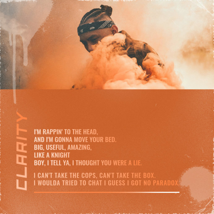 Placeit - Bright Instagram Post Template for a Rap Lyrics Quote