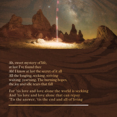 Music-Themed Instagram Post Template Featuring Song Lyrics 