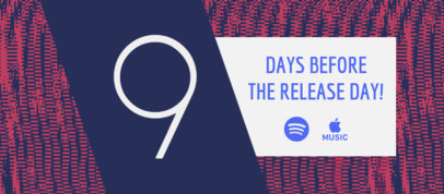 Facebook Cover Template for a Musician Featuring a Distorted Texture