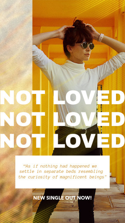 Instagram Story Creator for a New Single Release Ad with a Song Quote 2755g