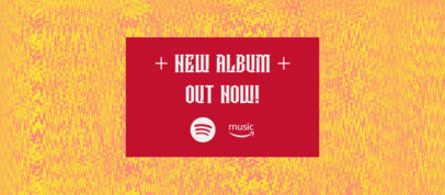 Colorful Facebook Cover Maker for a Musician's Page with a New Album Drop Countdown