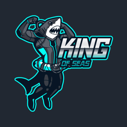 Online Logo Maker Featuring a Shark Man