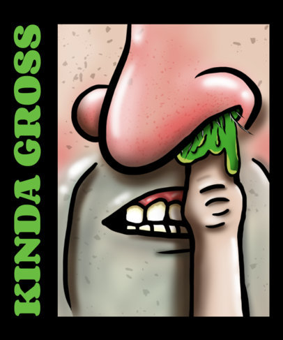 Illustrated T-Shirt Design Maker with a Nasty Close Up