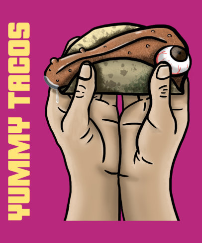 T-Shirt Design Generator with a Disgusting Taco Graphic