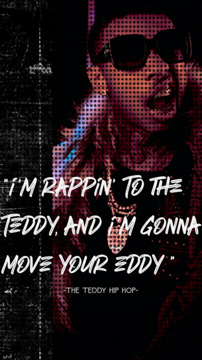 Instagram Story Generator with a Hip Hop Song Quote 2755h