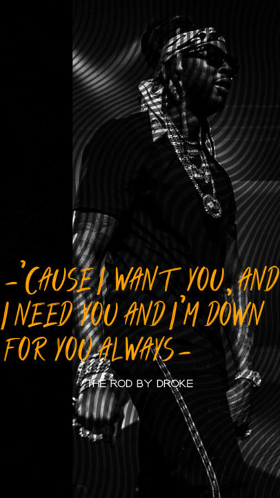 Instagram Story Creator with a Romantic Hip Hop Song Quote 2755j