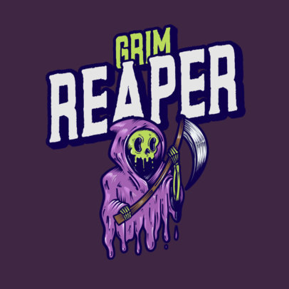 Illustrated Logo Maker Featuring a Grim Reaper