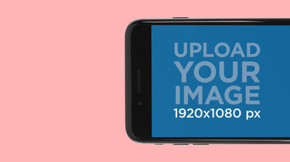 Half Of Black iPhone 7 In Landscape Position App Store Screenshot Maker 1312