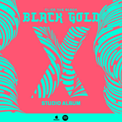 Instagram Post Creator for a Musician with Trippy Textures and Bright Colors 2759j