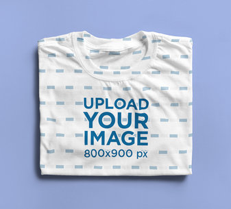 Mockup of a Folded Sublimated Tee 