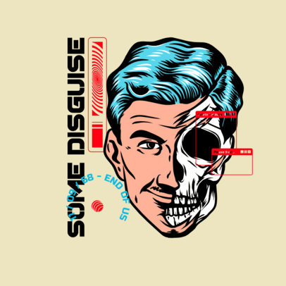 Music Logo Maker Featuring a Skeleton Man's Face