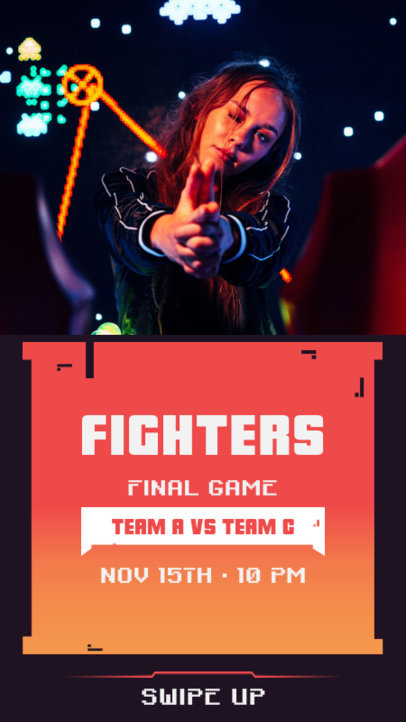 Instagram Story Generator Featuring a Final Game Livestream Promo