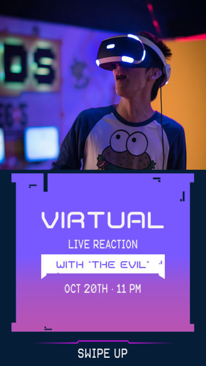 Instagram Story Creator Featuring a Gaming Livestream Ad