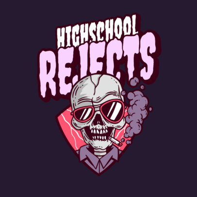 Logo Maker for an Apparel Brand with a Retro Horror Theme