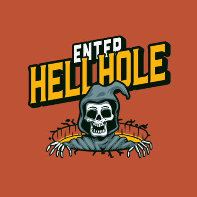 Logo Template for a Streetwear Clothing Store Featuring a Reaper