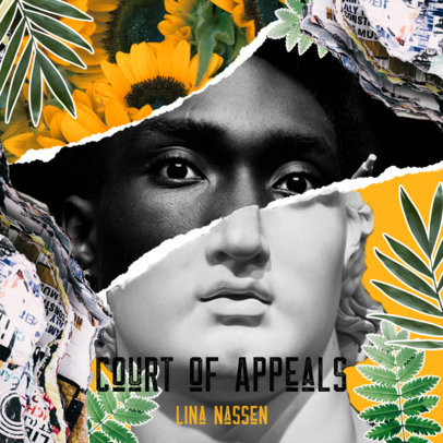 Album Cover Maker with a Collage Style Featuring a Renaissance Bust 2763f