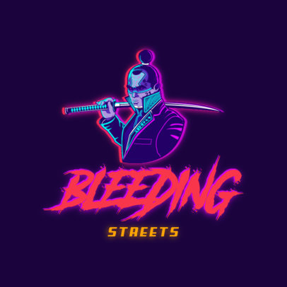 Gaming Logo Maker Featuring Characters with a Cyberpunk Aesthetic