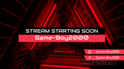 Twitch Starting Soon Screen Video Maker with Cool Graphics