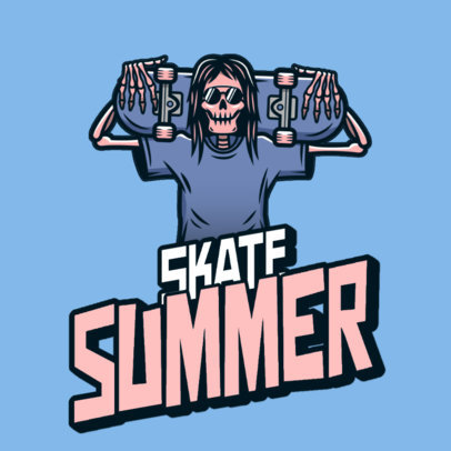 Skater-Themed Logo Maker with a Skeleton Graphic