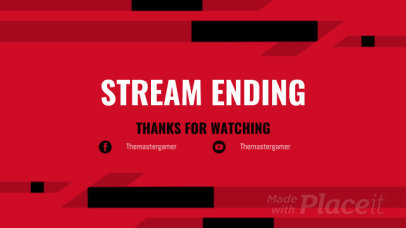 Twitch End Screen Video Generator Featuring Simple Sliding Animations 759