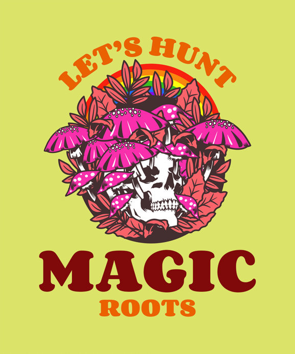 Placeit - T-Shirt Design Maker Featuring Psychedelic Mushroom Illustrations