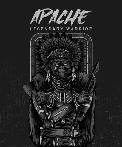 T-Shirt Design Creator Featuring Powerful Characters with an Obscure Aspect 2415-el1