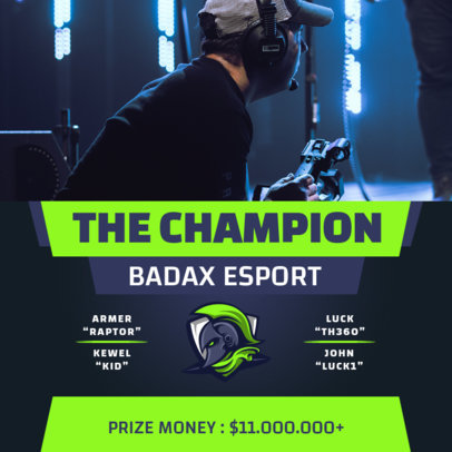 Social Media Post Design Template for a Gaming Match