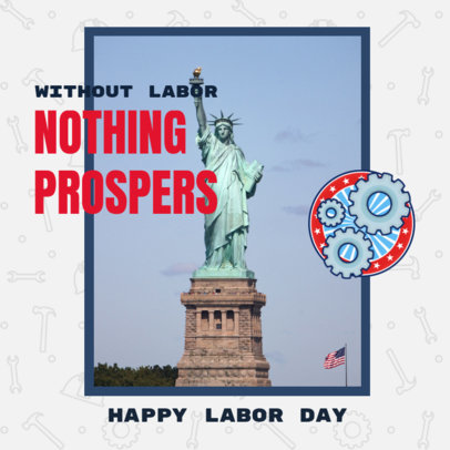 Instagram Post Maker with a Labor Day Quote