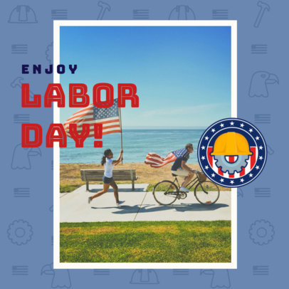 Instagram Post Maker Inviting to Enjoy Labor Day 2777g