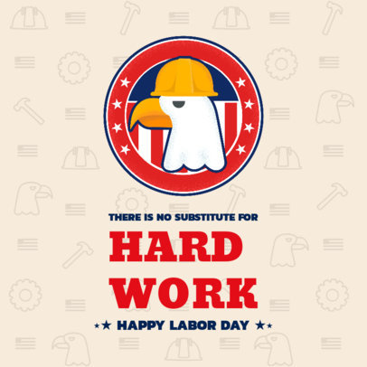 Patriotic Instagram Post Generator with a Quote for Labor Day
