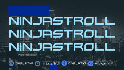 Twitch Banner Video Maker with Animated Hexagons