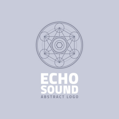 Logo Template Featuring a Geometric Shape 