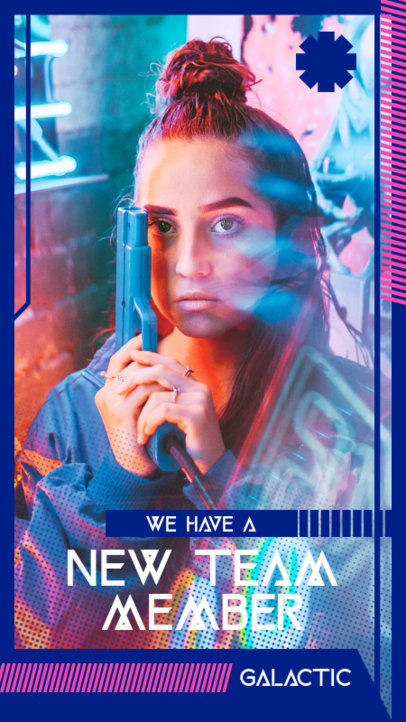 Gaming-Themed Instagram Story Maker Featuring Futuristic Graphics