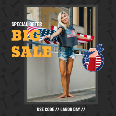 Instagram Post Creator for a Labor Day Promo Code 2777h